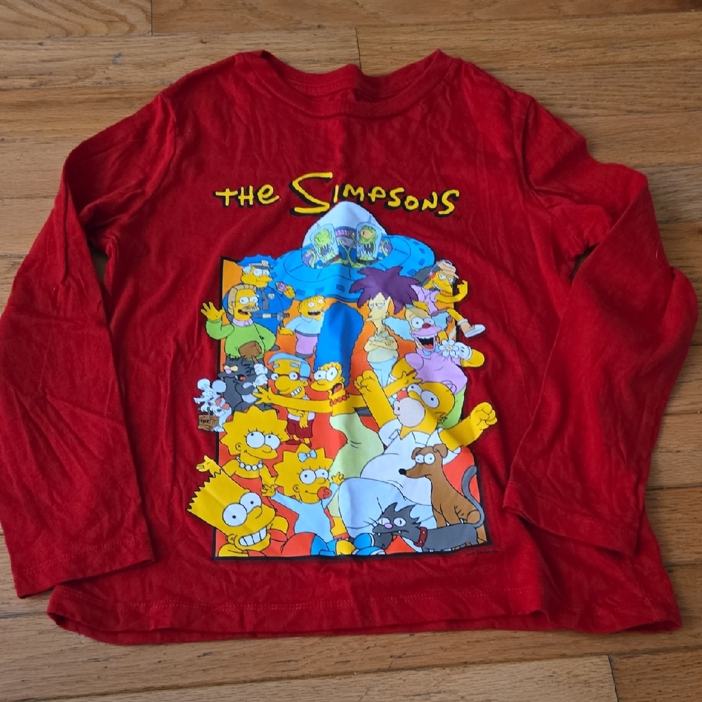 Red Kids Long Sleeve Graphic Tee -